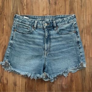 American Eagle Outfitters Distressed Blue Jean MOM Shorts